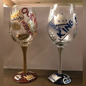 Lolita King and Queen wine glasses